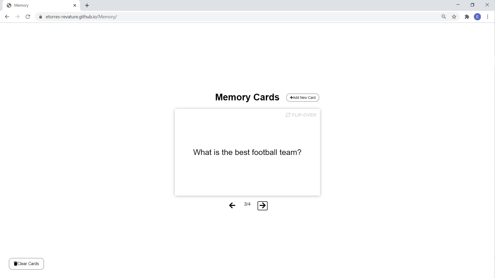 Flash Cards MEMORY app