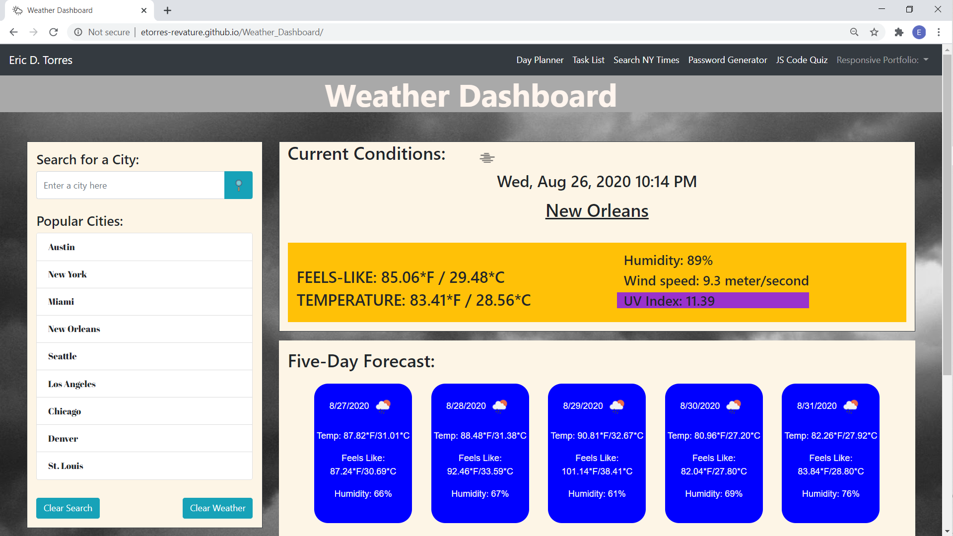 Weather Dashboard